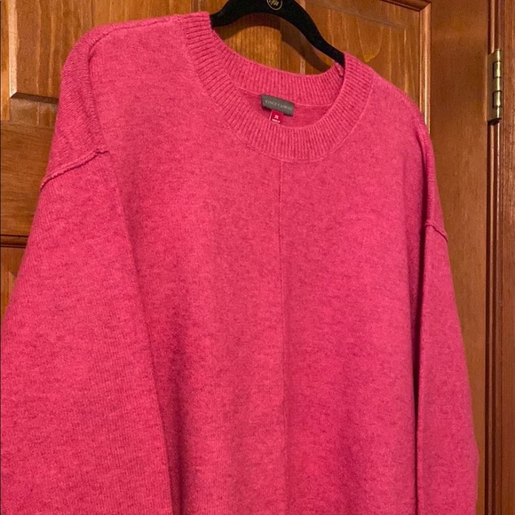 Vince Camuto Pink Crew Neck Sweater Cozy Knit - Picture 6 of 8